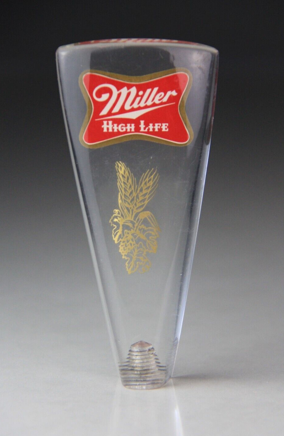 Vintage Miller High Life Beer Tap Handle Lucite 6\