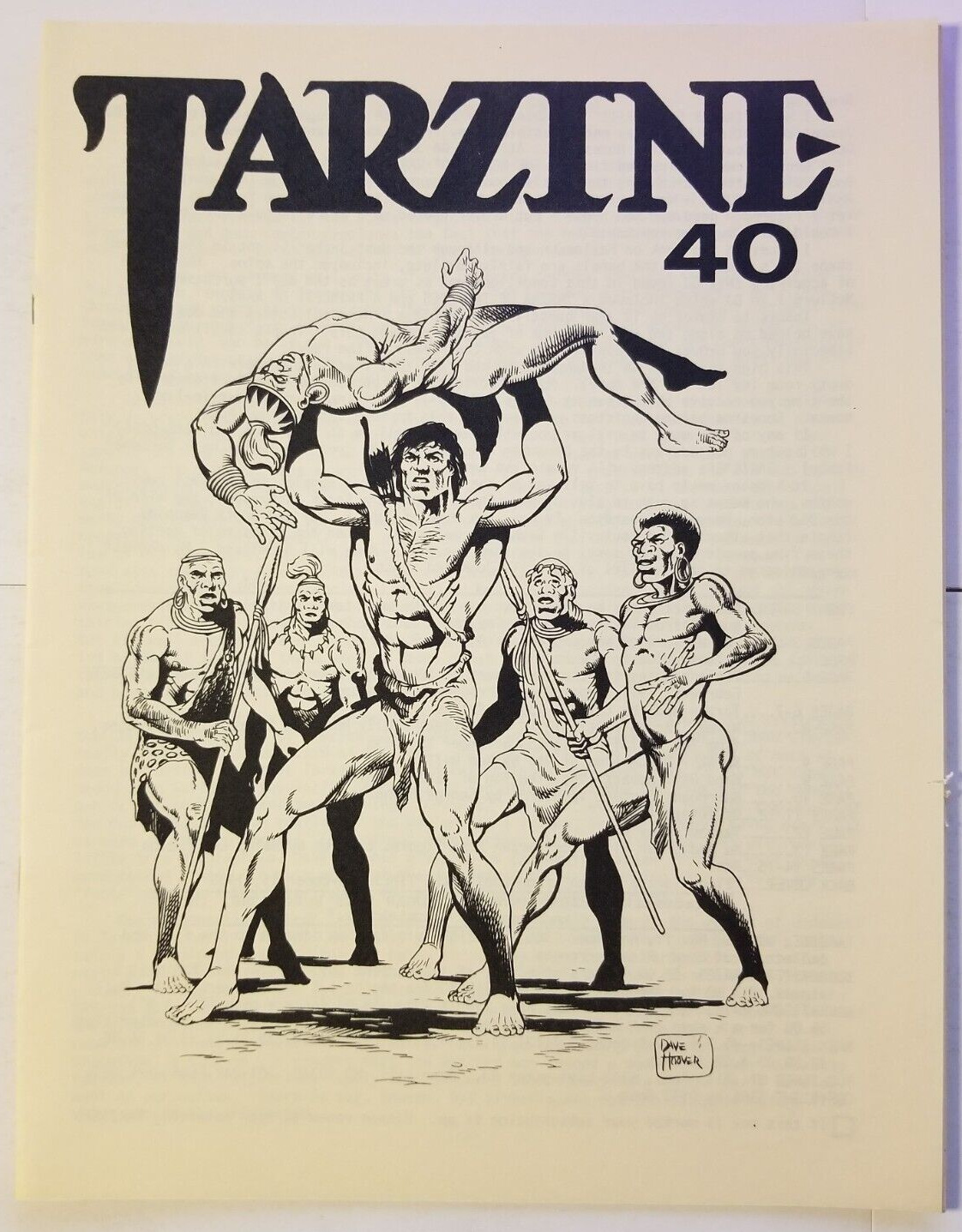 Tarzine #40 VF/NM (1985, Bill Ross) Dave Hoover cover, Tarzan/Burroughs fanzine
