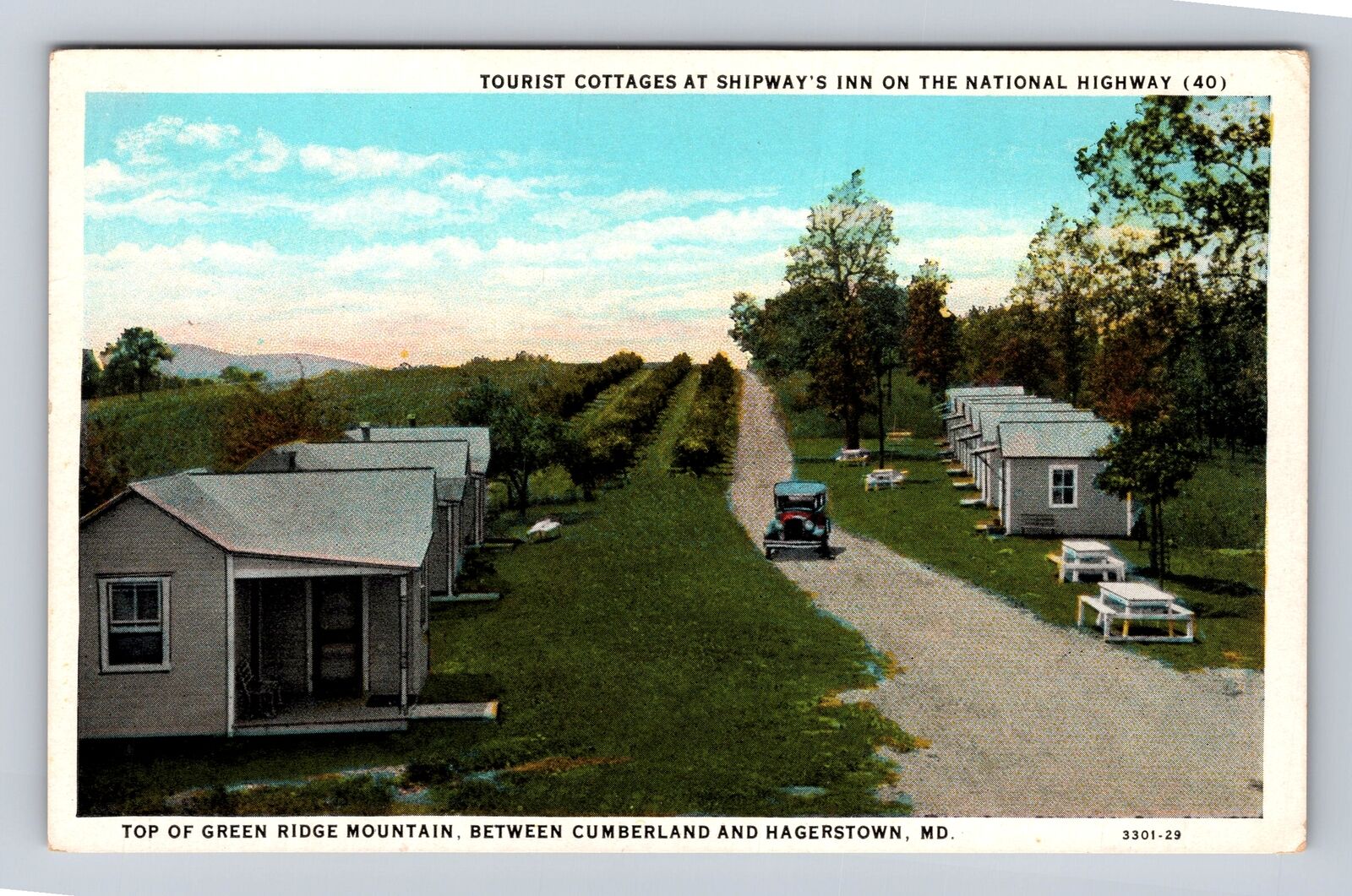 Cumberland MD-Maryland, Tourist Cottages, Shipways Inn, Antique Vintage Postcard