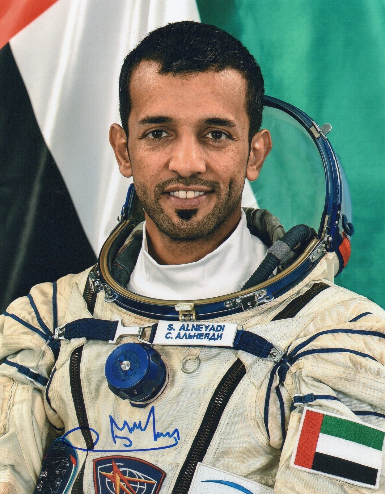 8x10 Original Autographed Photo of Emirati Astronaut Sultan Al Neyadi