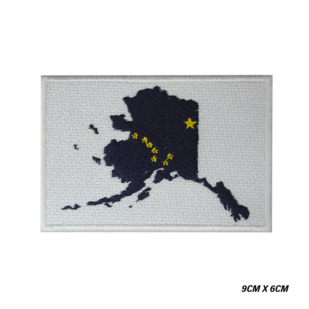 State Of Alaska USA Maps Flag Patch Embroidered Patch Iron On/Sew On Patch