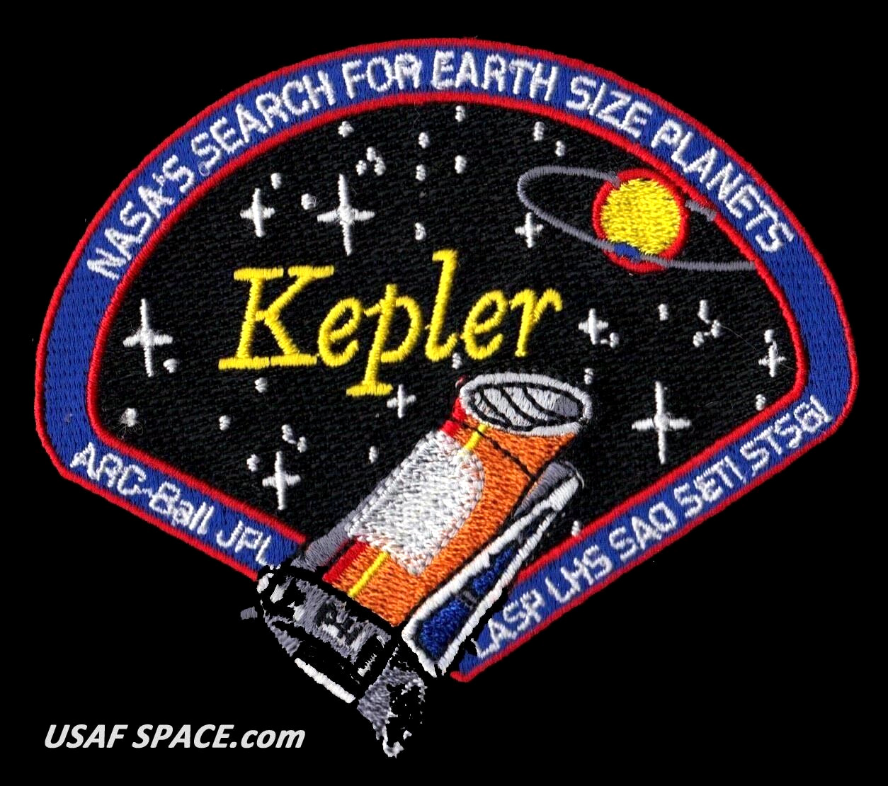 KEPLER SPACE TELESCOPE - NASA'S SEARCH FOR EARTH SIZE PLANETS - JPL NASA PATCH