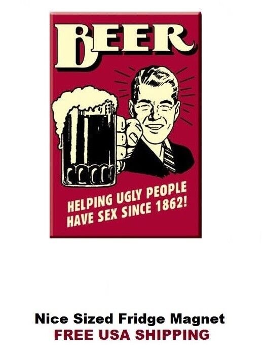 124 - Funny Beer Alcohol Drinking Fridge Refrigerator Magnet