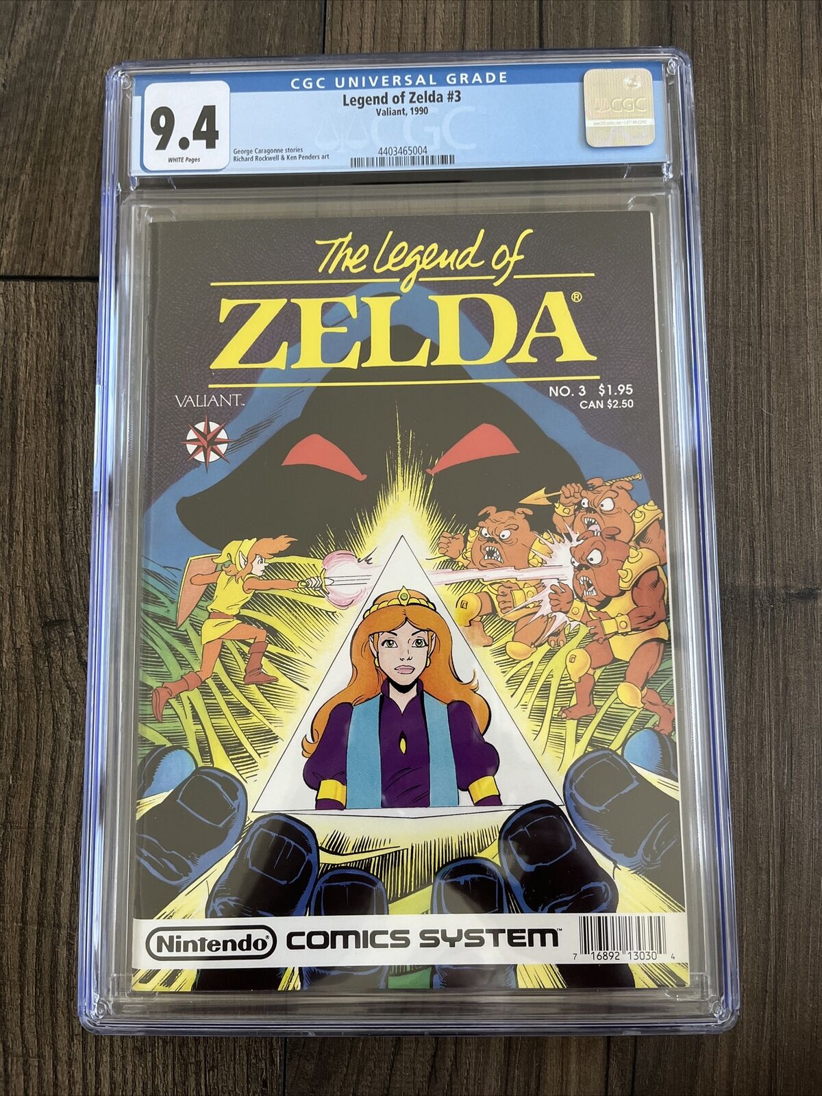The Legend of Zelda #3 CGC Graded 9.4 1st Print Nintendo Comics Valiant 1990