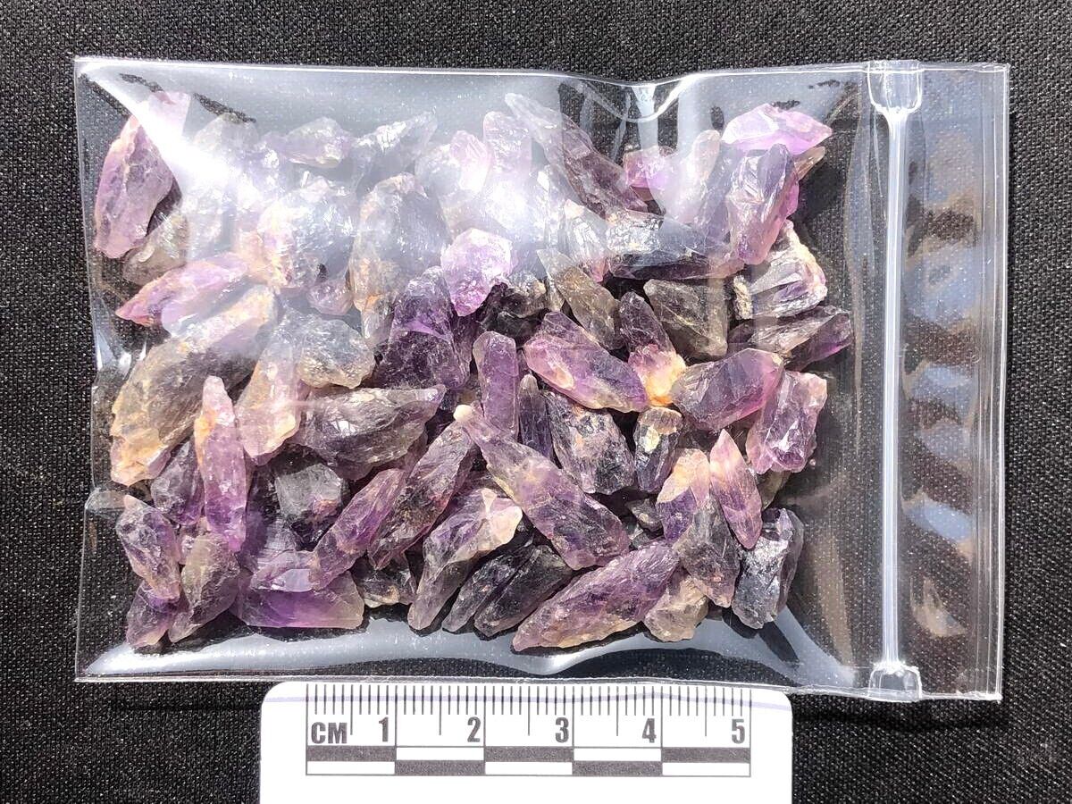 2 oz Rough Amethyst Crystal Chips Genuine Natural Small Tiny Gemstones