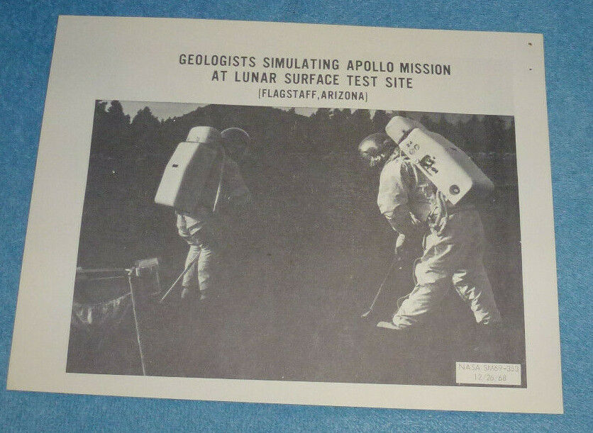NASA Photo Geologists Simulation Apollo Mission Lunar Surface Flagstaff 1969