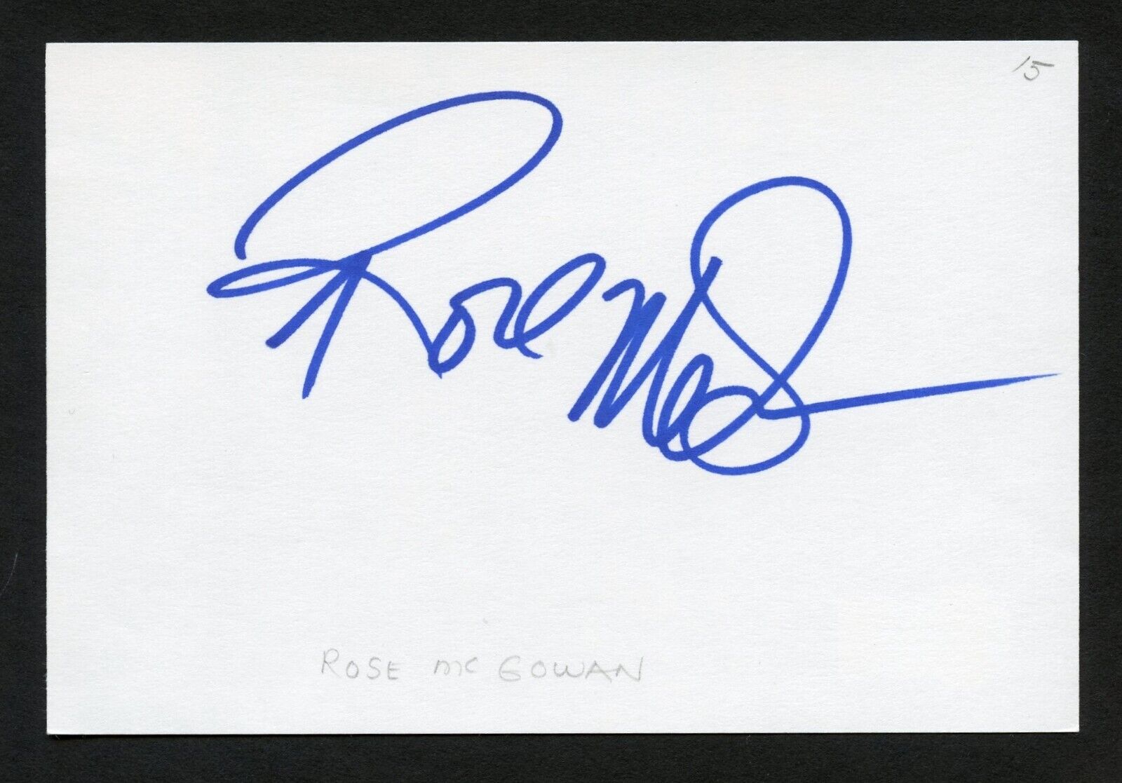 Rose McGowan signed autograph auto 4x6 card Actress The Doom Generation BAS Cert