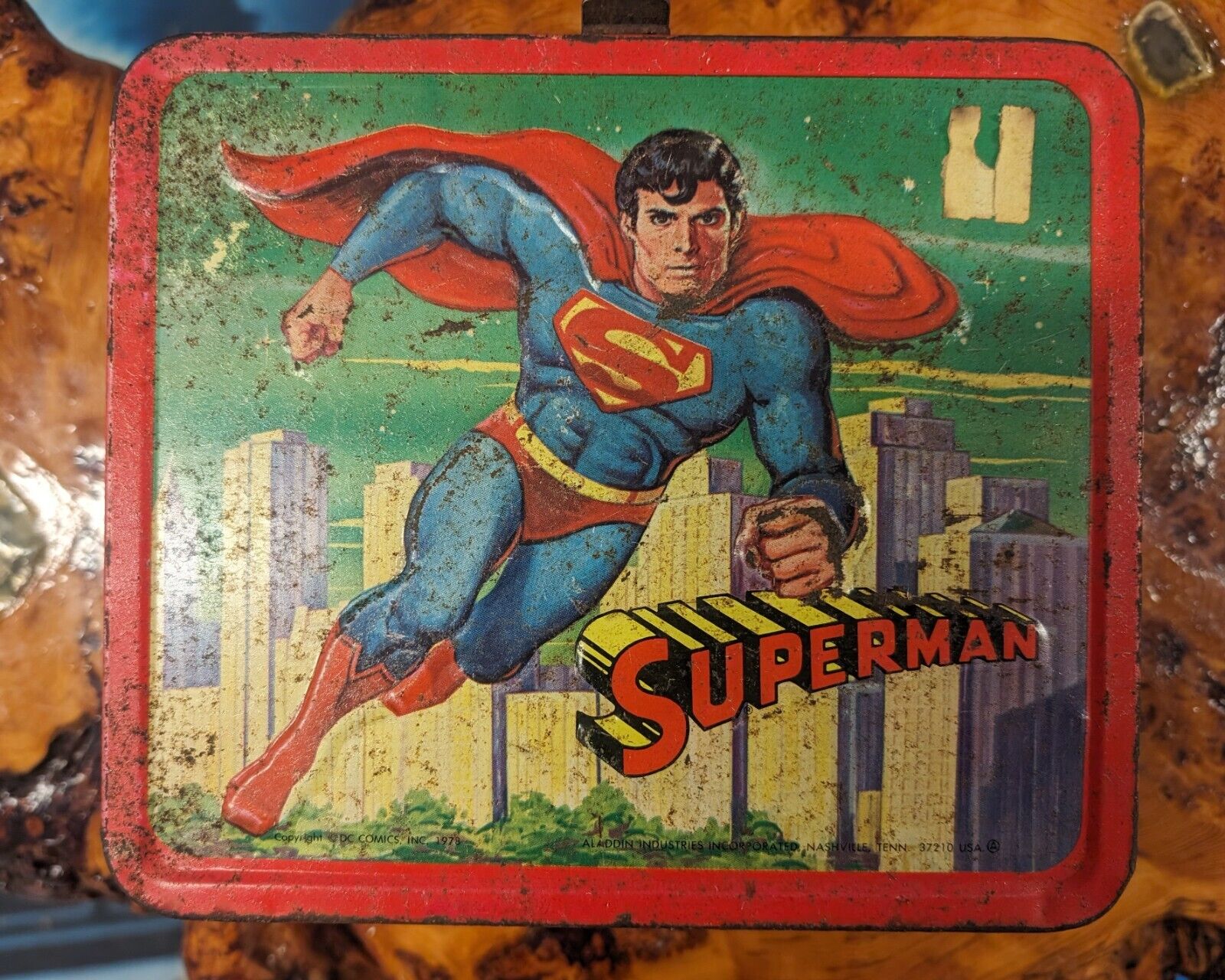 1978 Vintage Superman Tin Lunchbox Paramount Pictures NO THERMOS