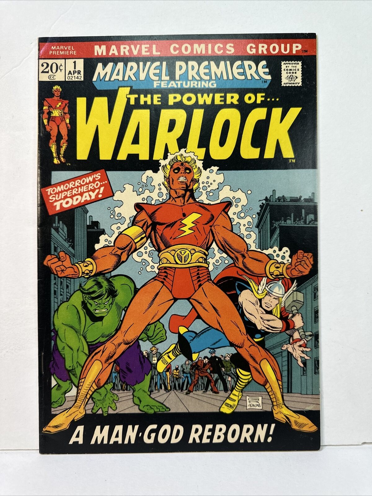 Marvel Premiere #1 Origin /1st appearance Adam Warlock Bronze Age 1972 VF 8.0