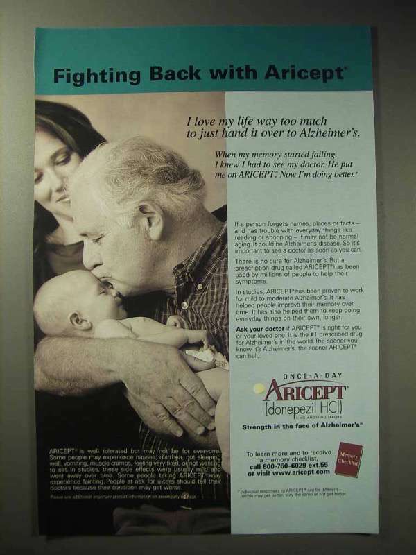2004 Pfizer Aricept Ad - Fighting Back With Aricept