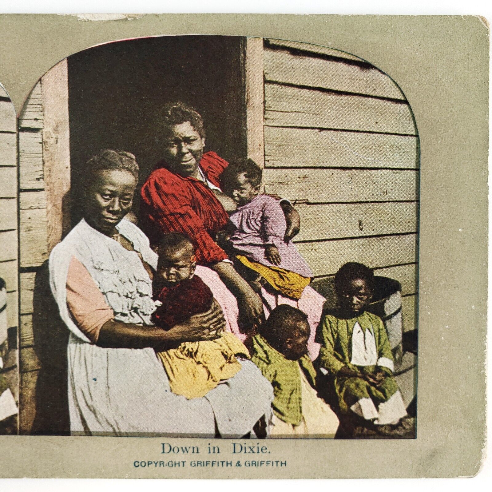 Black Moms Breastfeeding Children Stereoview c1905 African American Women C1365