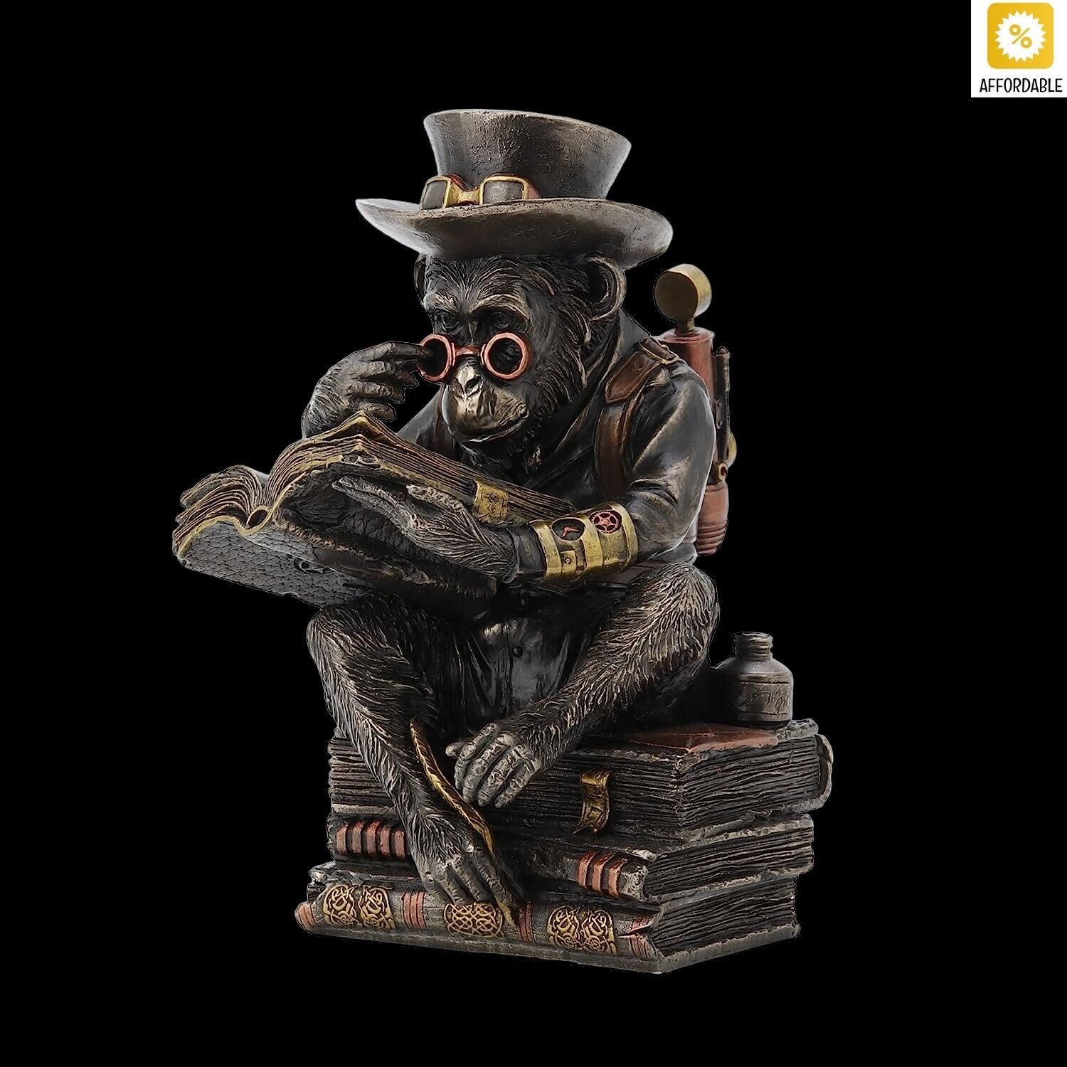 Steampunk Chimpanzee Scholar VERONESE Figurine Hand Painted Great For A Gift
