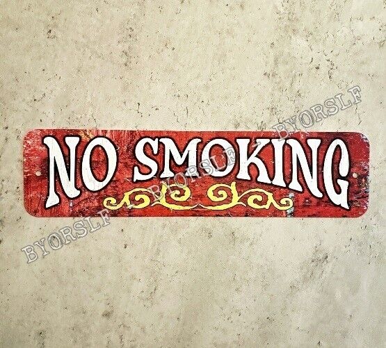 Metal Sign NO SMOKING tobacco de fumar vaping restaurant business store smoker