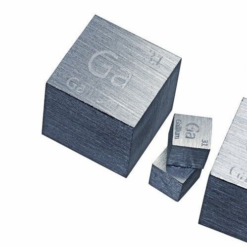 New 10mm Ga GALIUM 99.99 Pure Element Metal Cube + Refrigerated Box