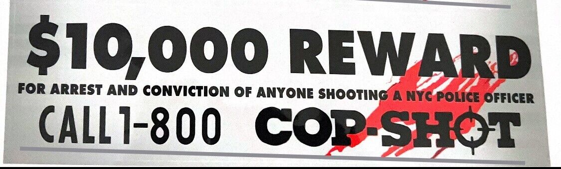 NYPD rear COP SHOT Police NON Reflective Bumper Decal 2023 Print Version