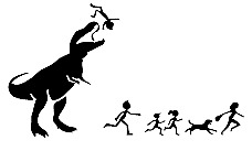 T Rex ate your stick family-tyrannosaurus rex funny vinyl decal car 026
