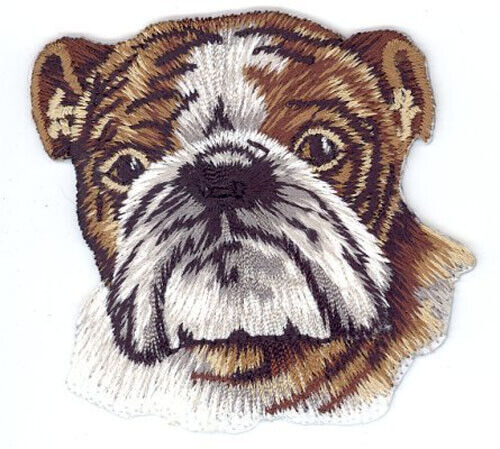 BULLDOG HEAD 7015 IRON ON PATCH easy to apply
