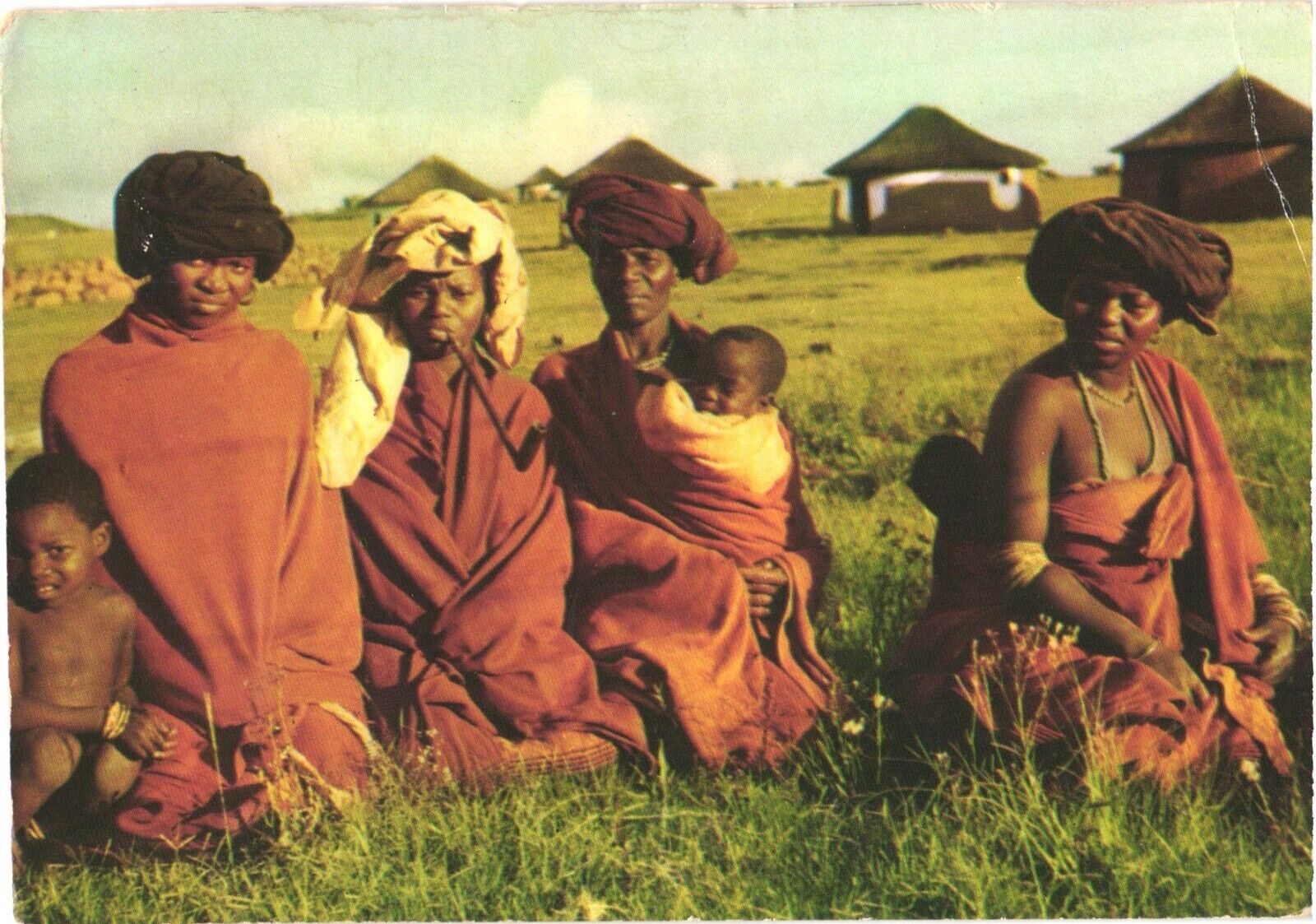 Xhosa Group-People of the Red Blanket, Bantu Life Postcard