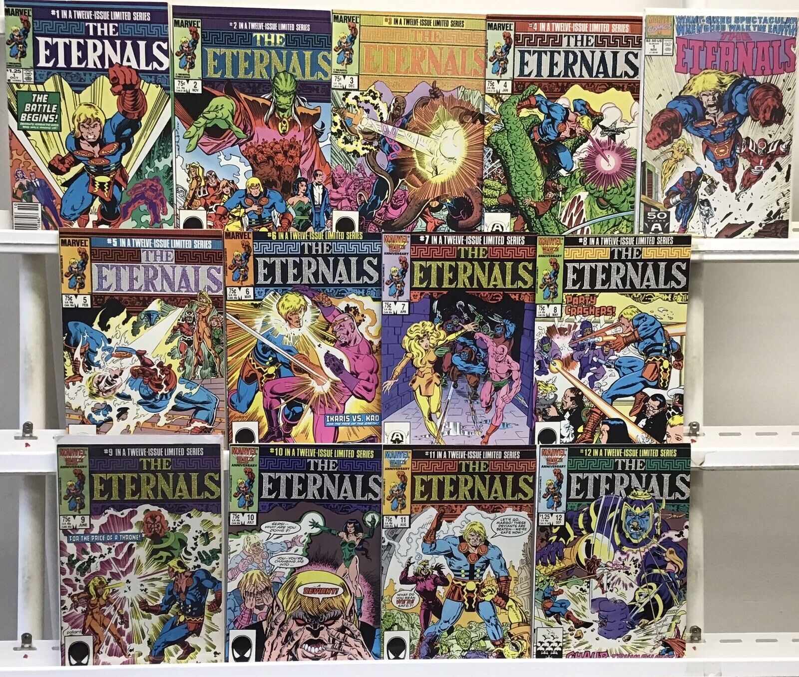 Marvel Comics The Eternals Comic Book Lot Of 13