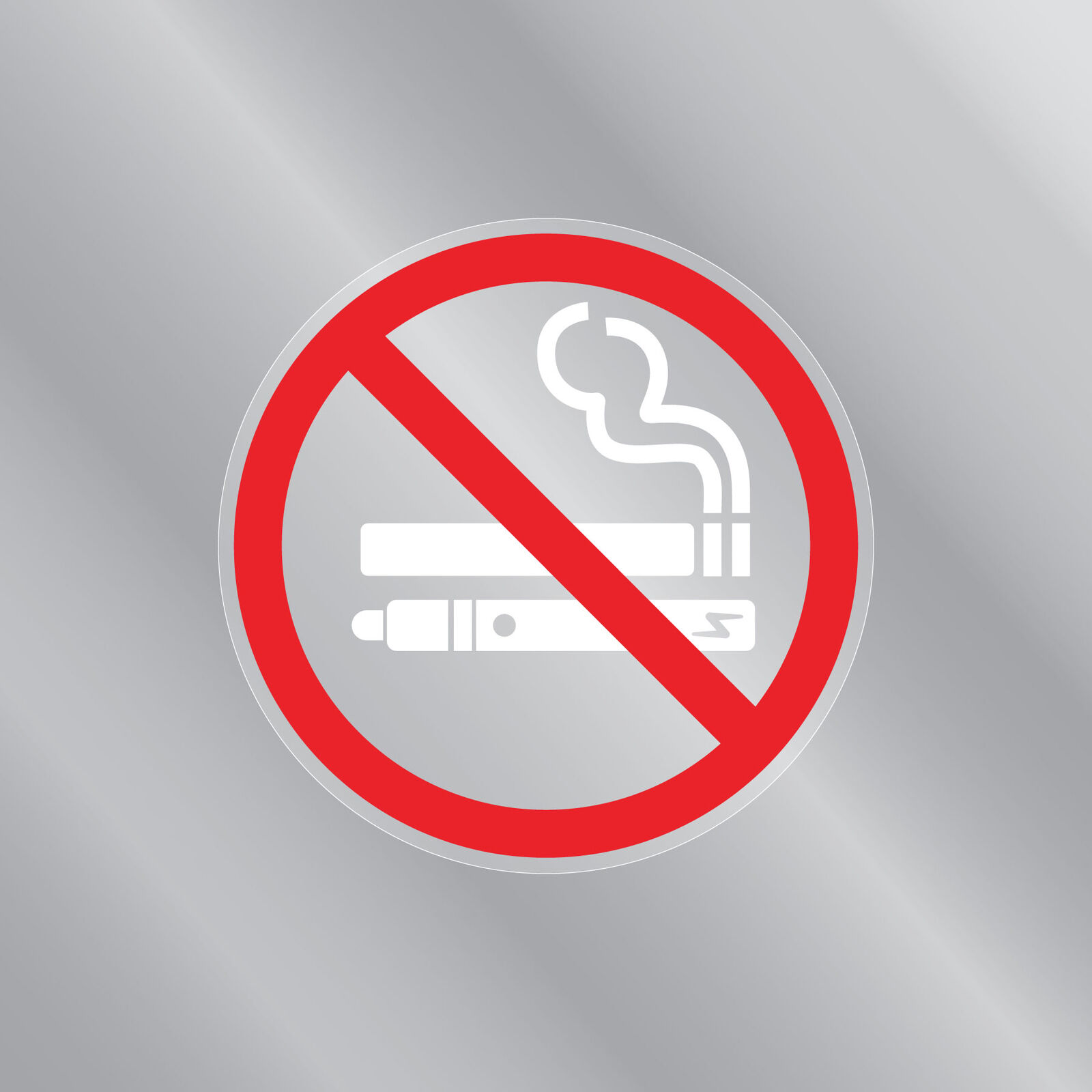No Smoking / No Vaping - Circle design - Clings FA