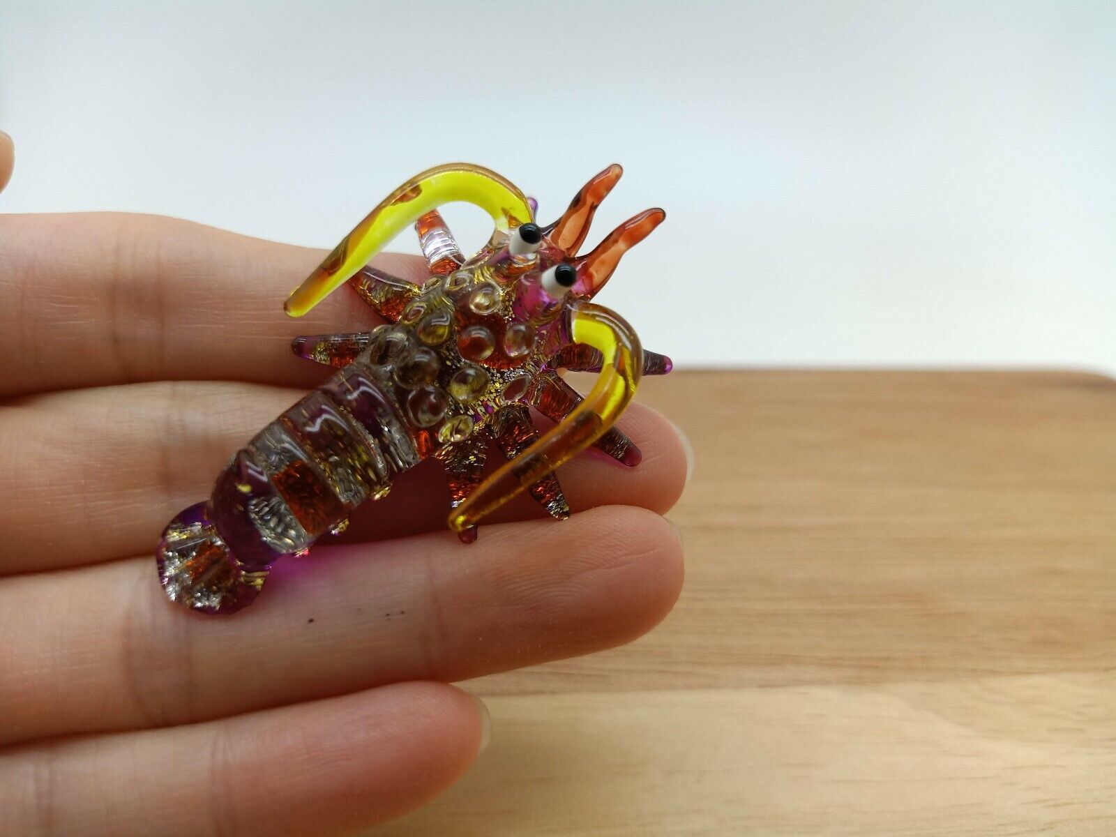 Lobster Shellfish Aquarium Figurine Animal Hand Blown Glass - GPLS044