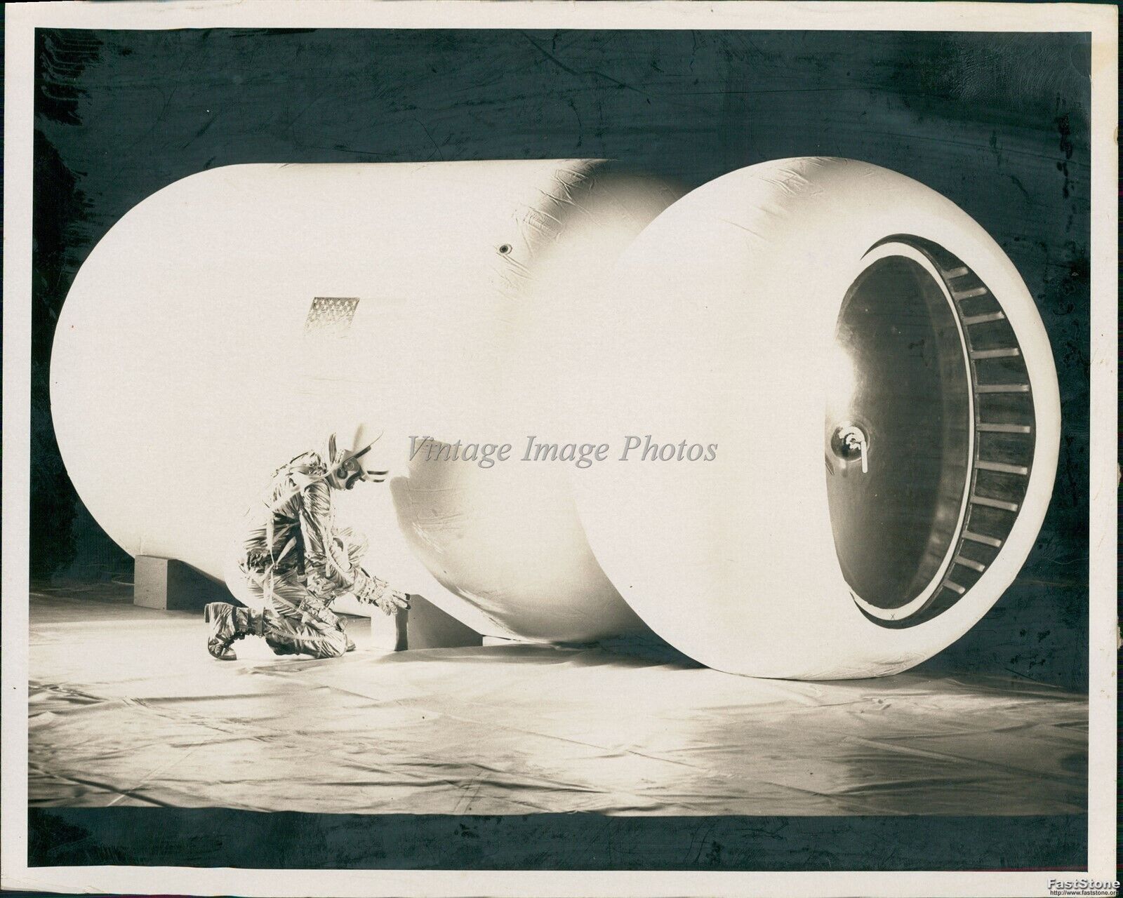 1969 Goodyear Aerospace Corp Inflatable Habitable Moon Dock Space Photo 8X10