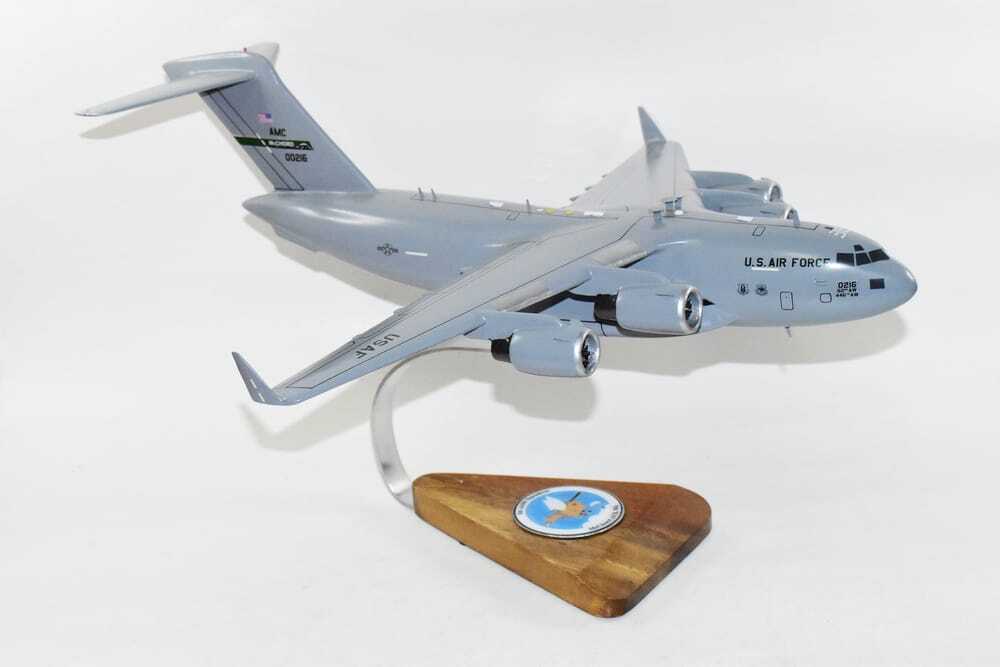8th Airlift Squadron C-17a Model, 1/116th Scale, Mahogany, Cargo