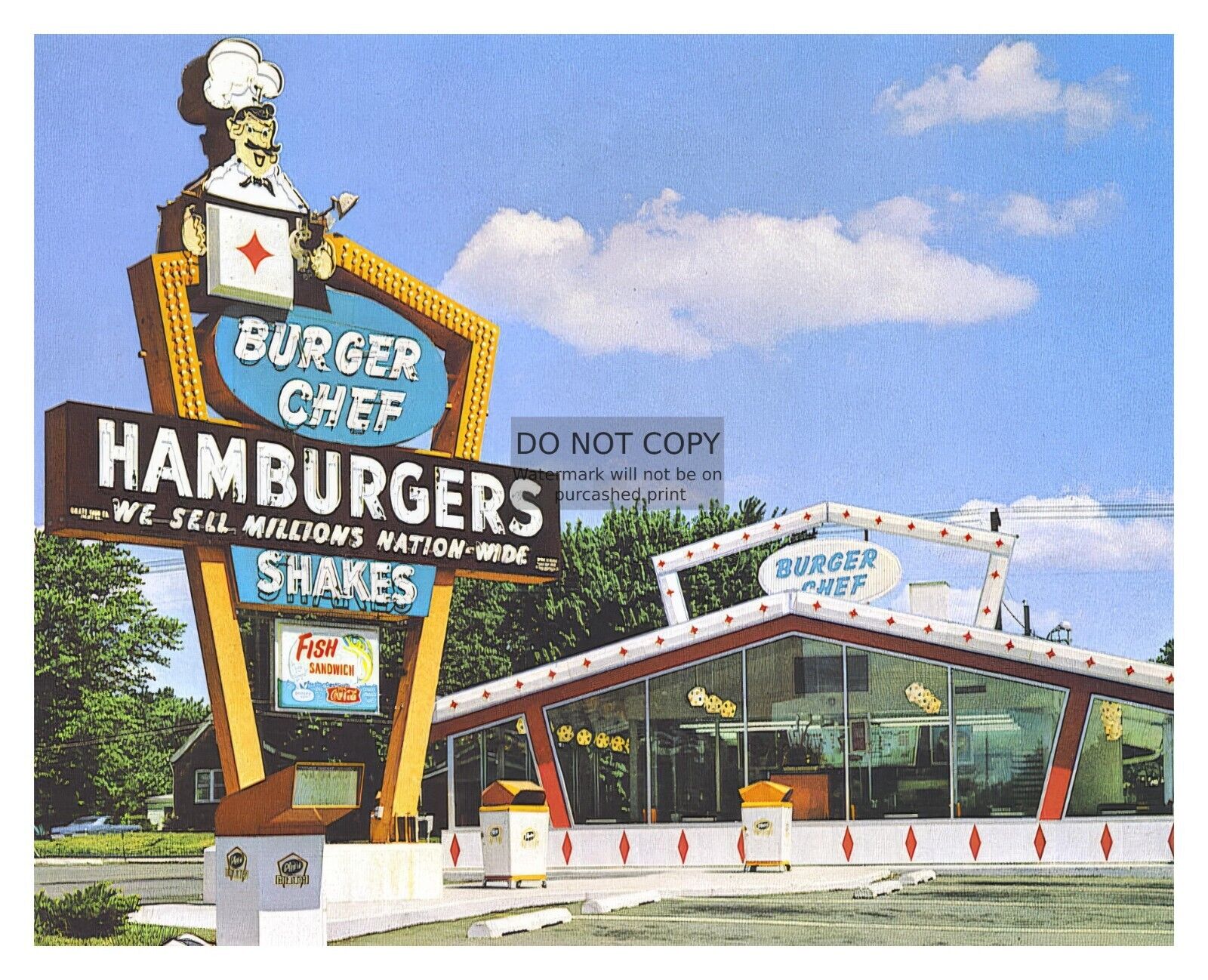 BURGER CHEF VINTAGE BURGER JOINT SHAKES RESTRAUNT 8X10 PHOTO