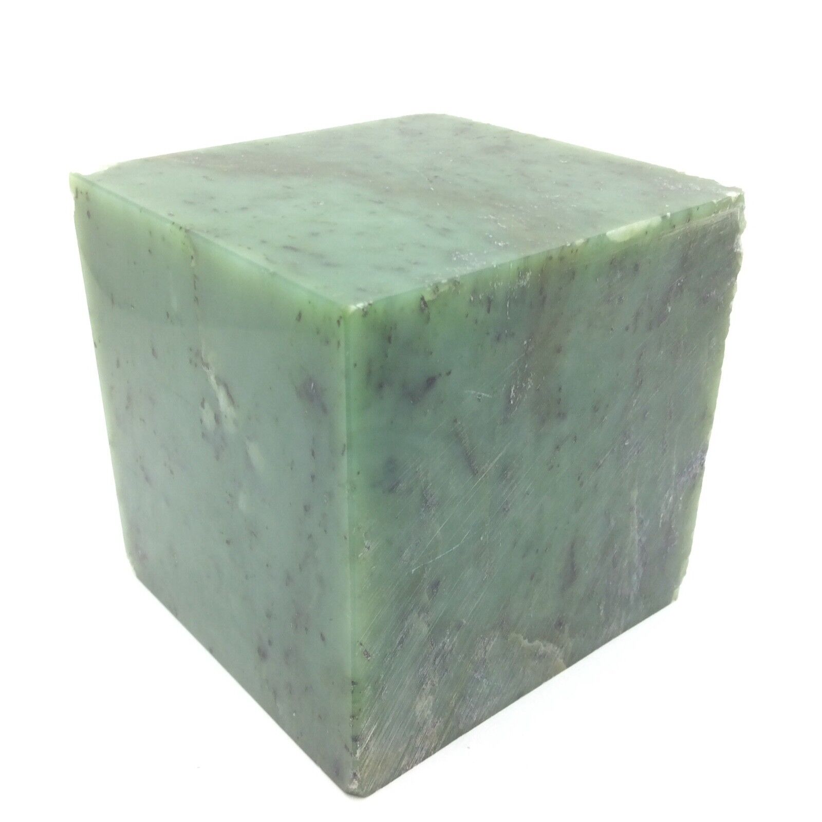 Siberian Nephrite Jade Block Green Gem Stone Sayan Mountains Siberia Russia