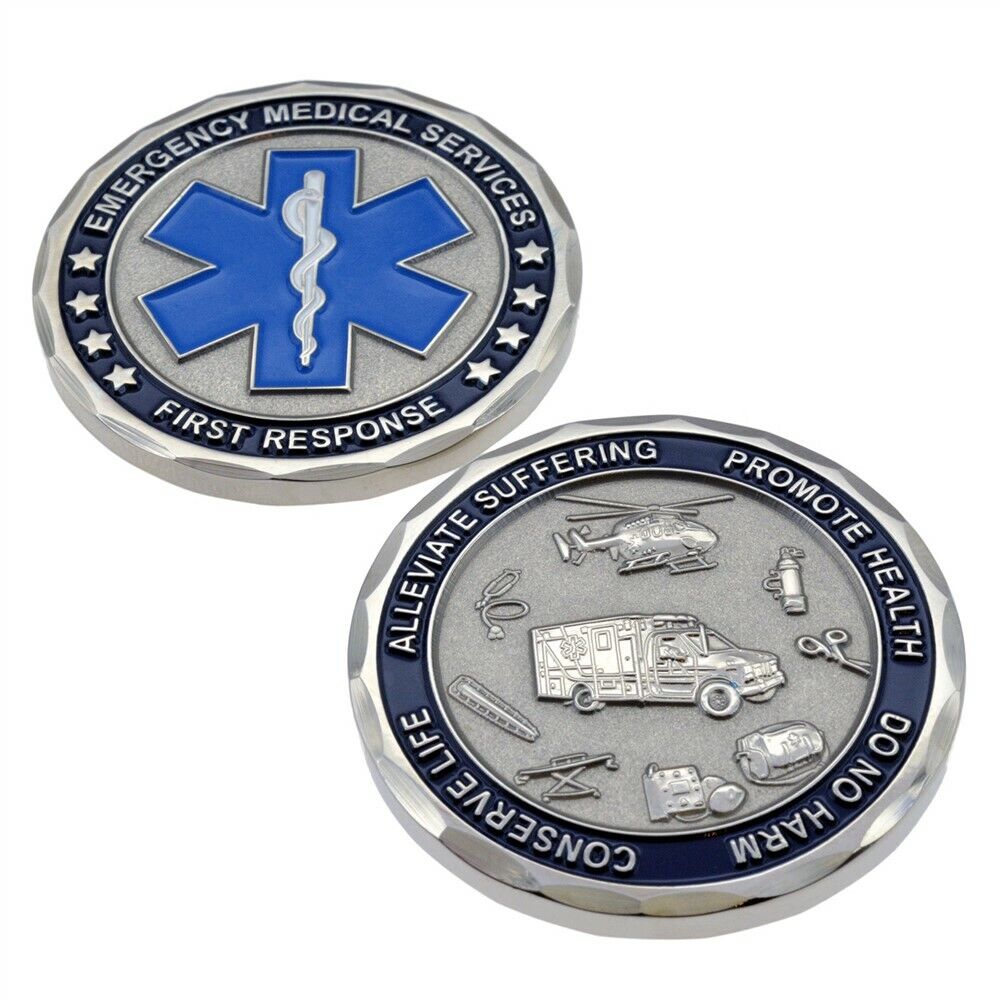 EMT EMS Challenge Coin Emergency Services Star of Life Paramedic Medical Rescue 