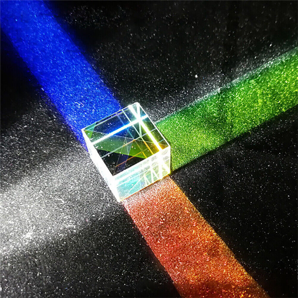 Cross Dichroic X-Cube Prism Optical Glass Square Prism RGB Combiner Splitter