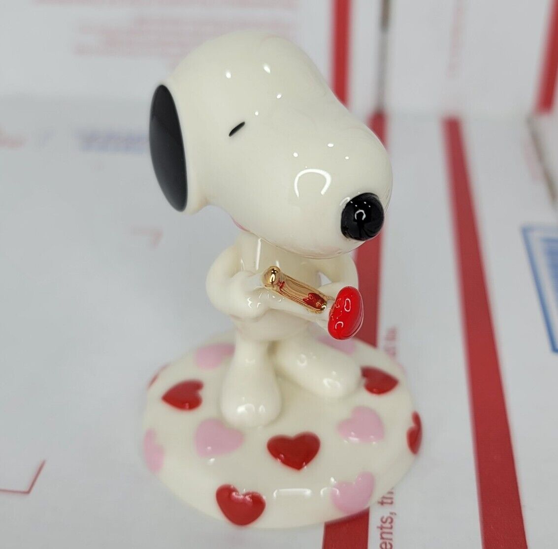 Lenox Peanuts Snoopy Be Mine Valentines Day Ceramic Figurine Retired No Box Rare
