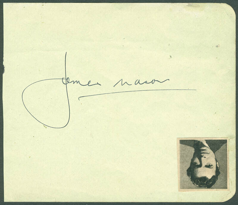 JAMES MASON - SIGNATURE(S) CO-SIGNED BY: CLAUDETTE COLBERT