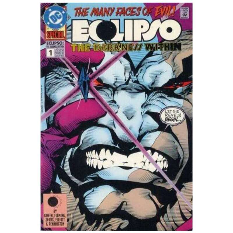 Eclipso: The Darkness Within #1 Gem attached in NM minus cond. DC comics [a^
