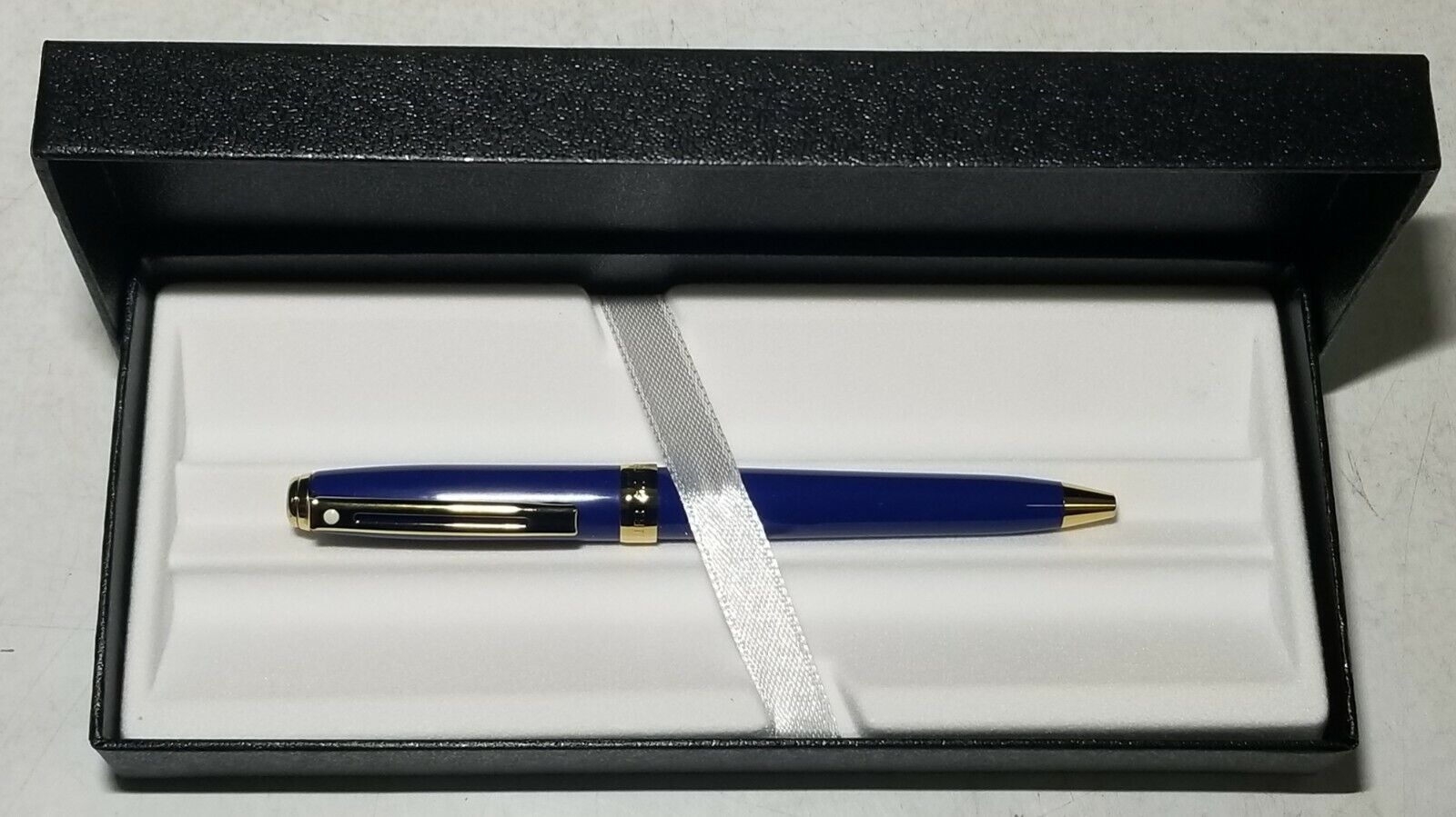 Sheaffer Mini Prelude Ballpoint Pen Gloss Blue Lacquer w/ Gold Trim Nice Gift