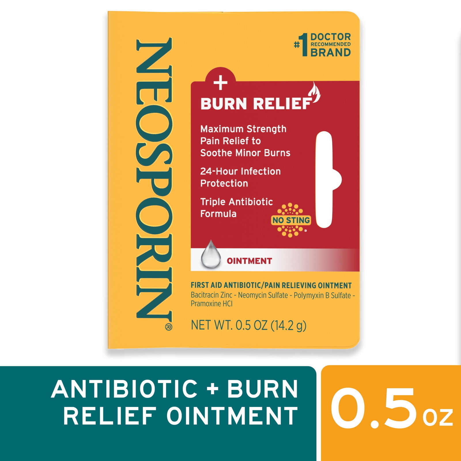 Neosporin Burn Relief & First-Aid Antibiotic Ointment,.5 oz