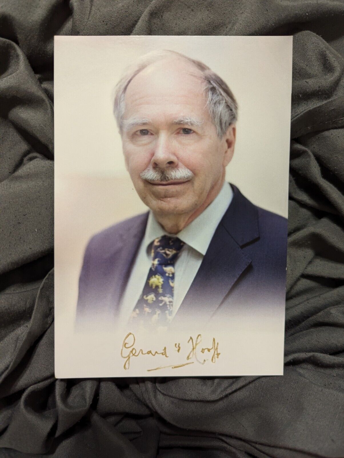 Gerard \'t Hooft Dutch theoretical physicist Signed Autographed Photo