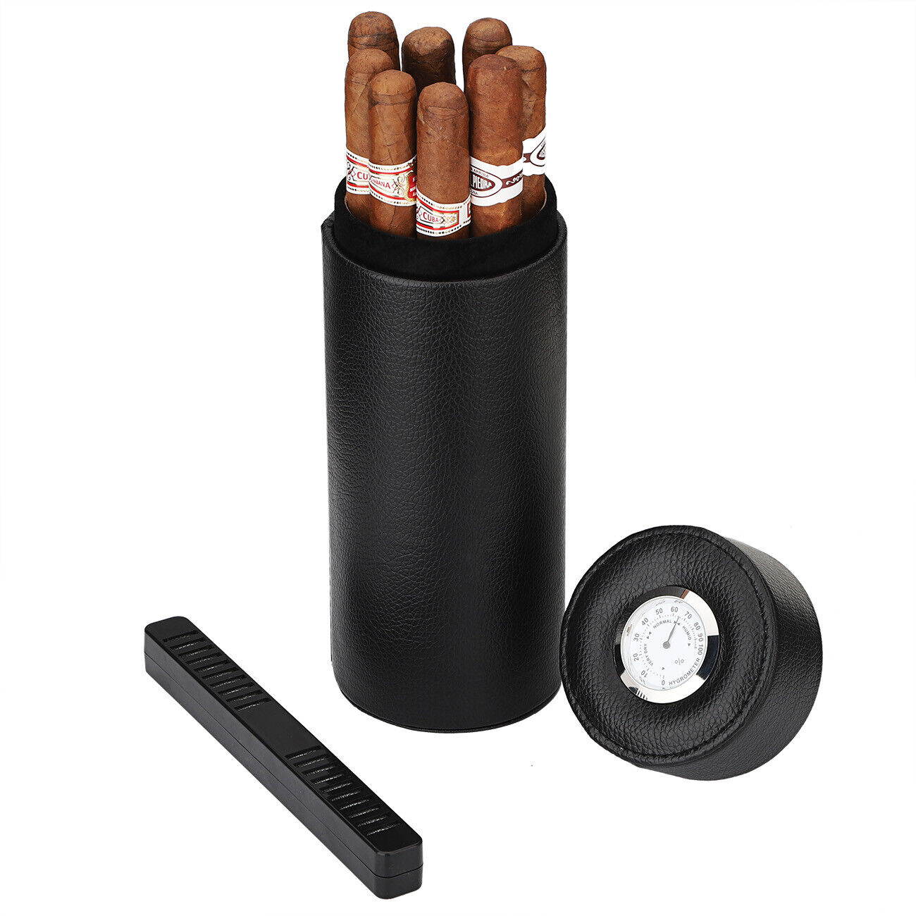 Popular Cedar Wood Lined Portable Travel Leather Cigar Case,Cigar Humidor
