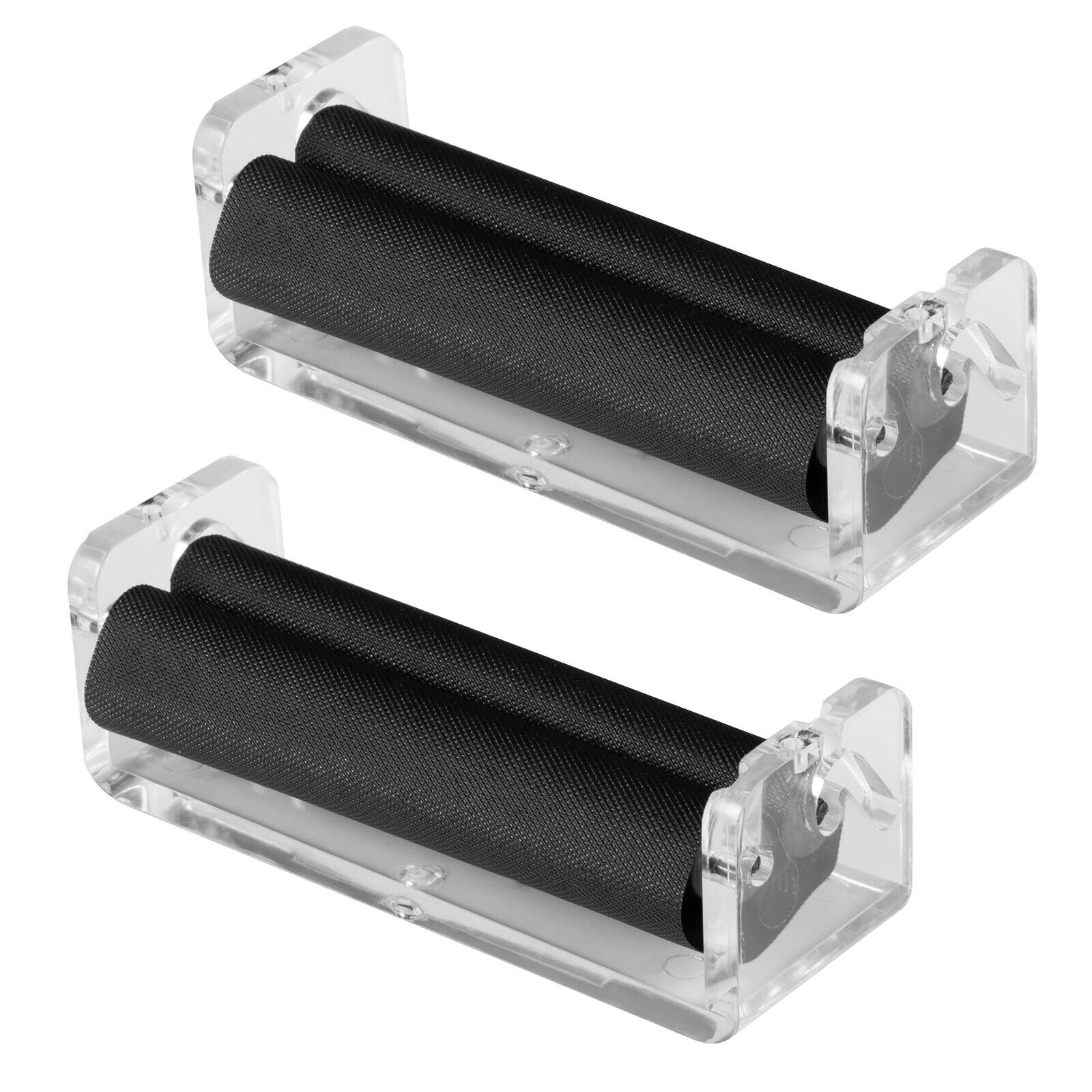 2 Pack 70mm Cigarette Roller Hand Rolling Machine, Acrylic Plastic for Manual