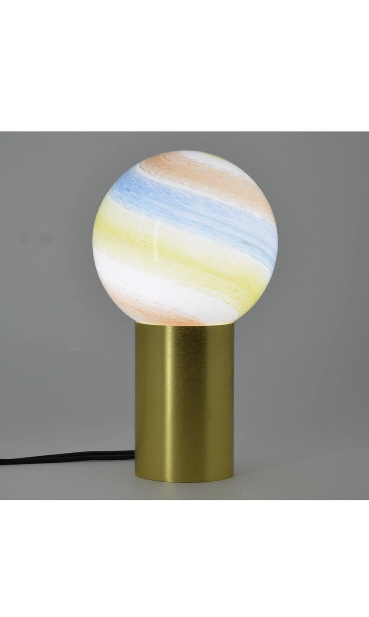 Multi-color Swirl Globe Glass Lamp, Modern Lamp, Table Desk Lamp, Retro Lamp