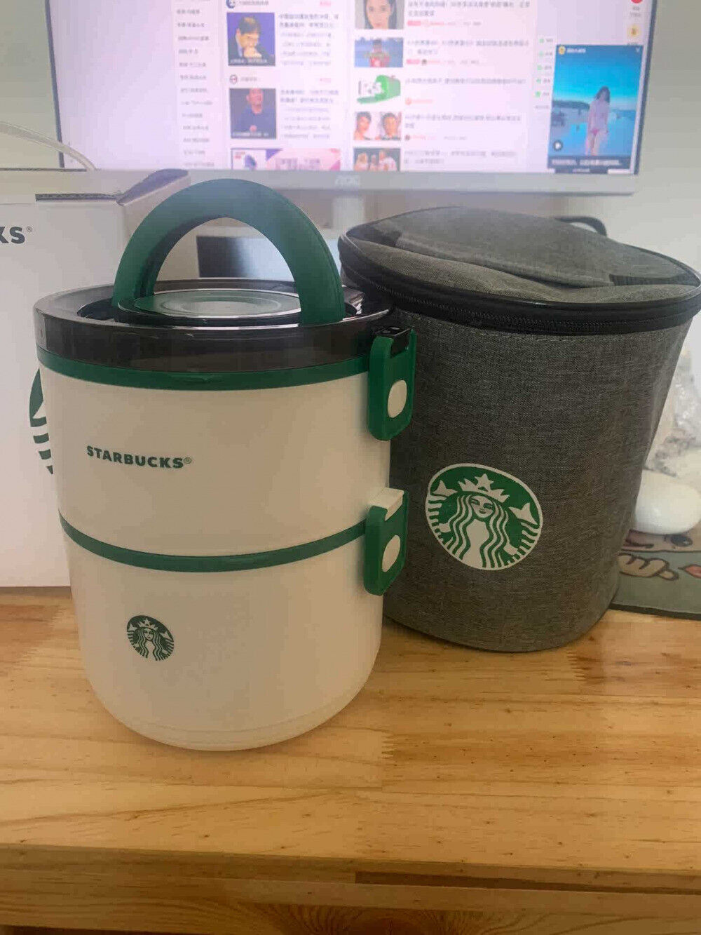 Starbucks 2023 Stainless Steel Bento Box Double-layer Insulated Lunch Box