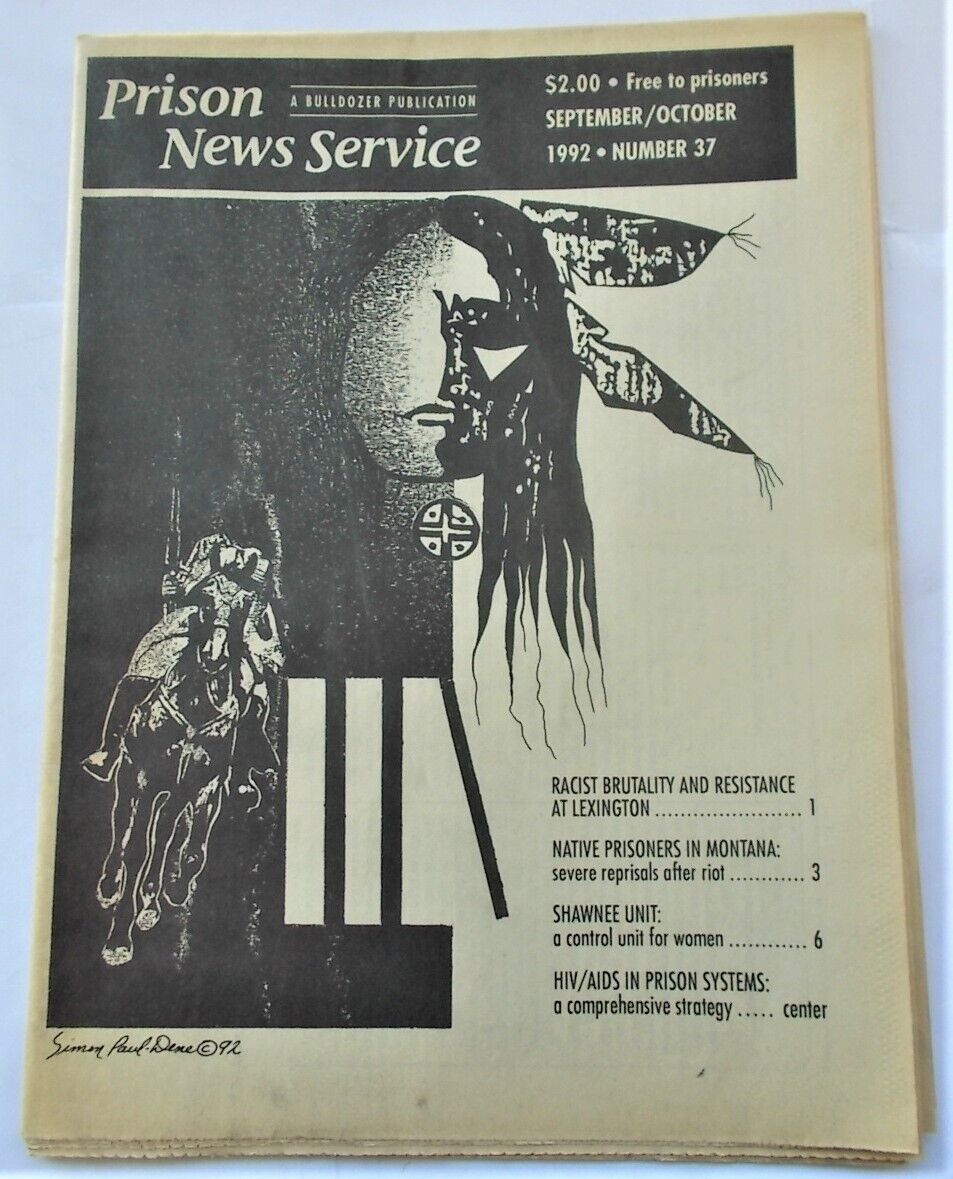 Prison News Service #37 Sept-Oct 1992 Radical Newspaper HIV/AIDS In Prison NAPAC