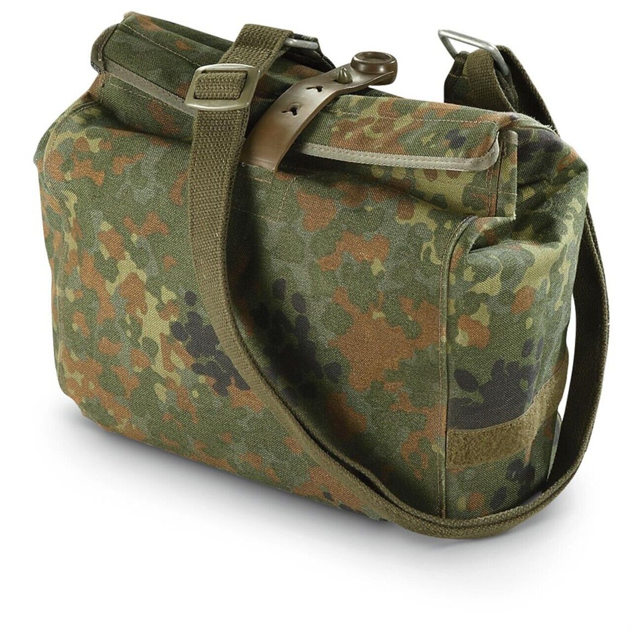 Genuine German Bundeswehr BW Army Gas Mask Bag Waterproof Flecktarn Messenger 