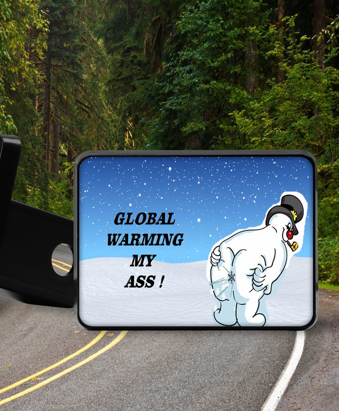 GLOBAL WARMING MY ASS new Trailer Hitch Cover Plug