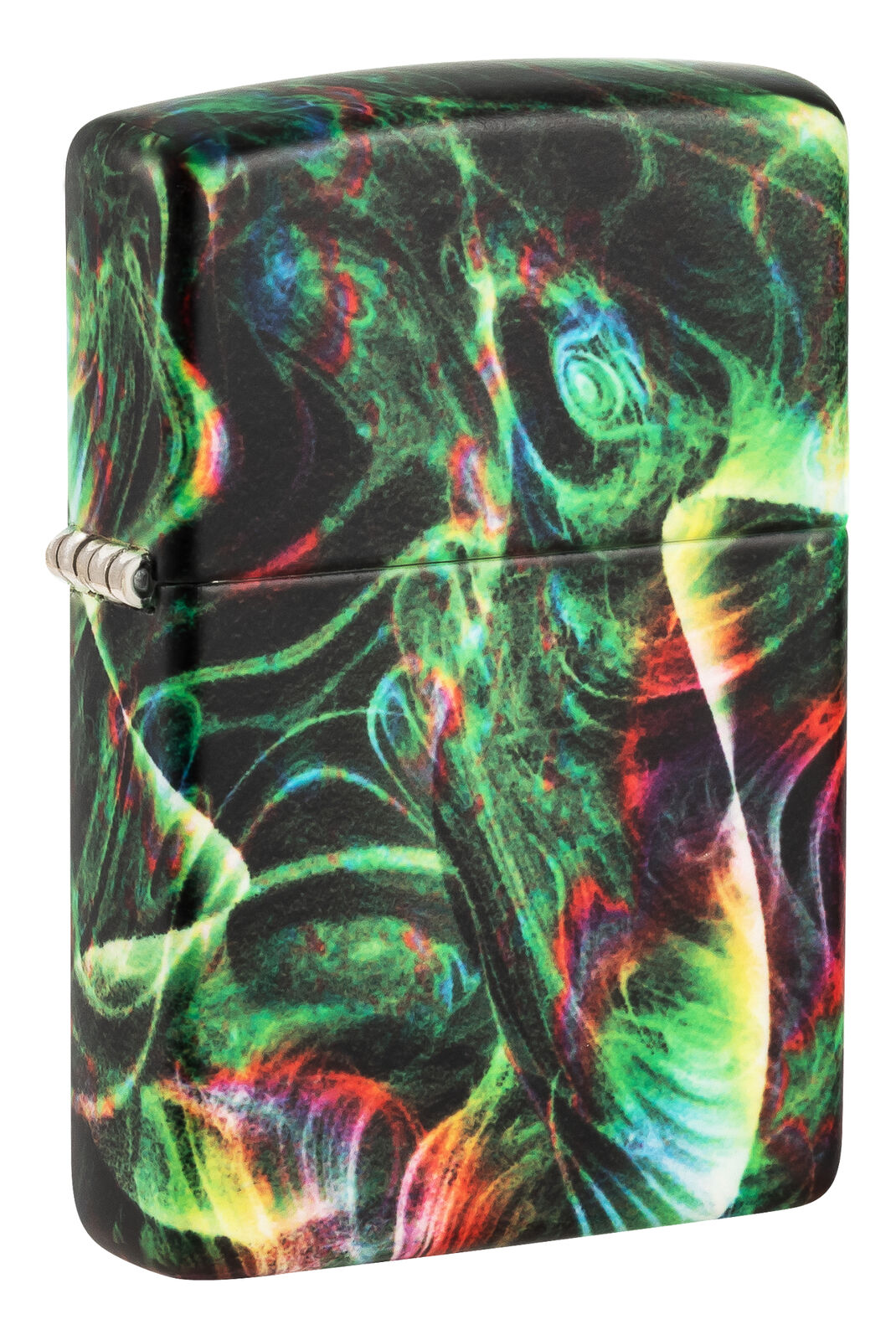 Zippo Psychedelic Swirl Design Glow in the Dark Green Matte Windproof Lighter...