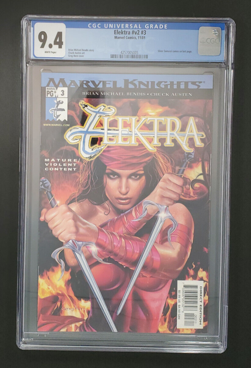Elektra #3 CGC 9.4 2nd Print (2001, Marvel Comics)