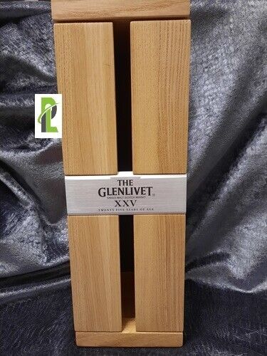 Glenlivet XXV Twenty Five Years Scotch Whisky Wooden Box + BOOK & BATCH NUMBER