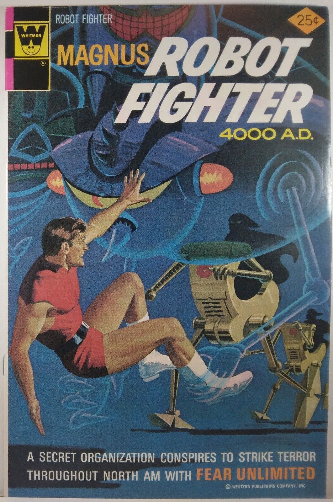 🔴🔥 MAGNUS ROBOT FIGHTER #42 WHITMAN 1976 FN/VF 7.0 Solar Man of the Atom TUROK