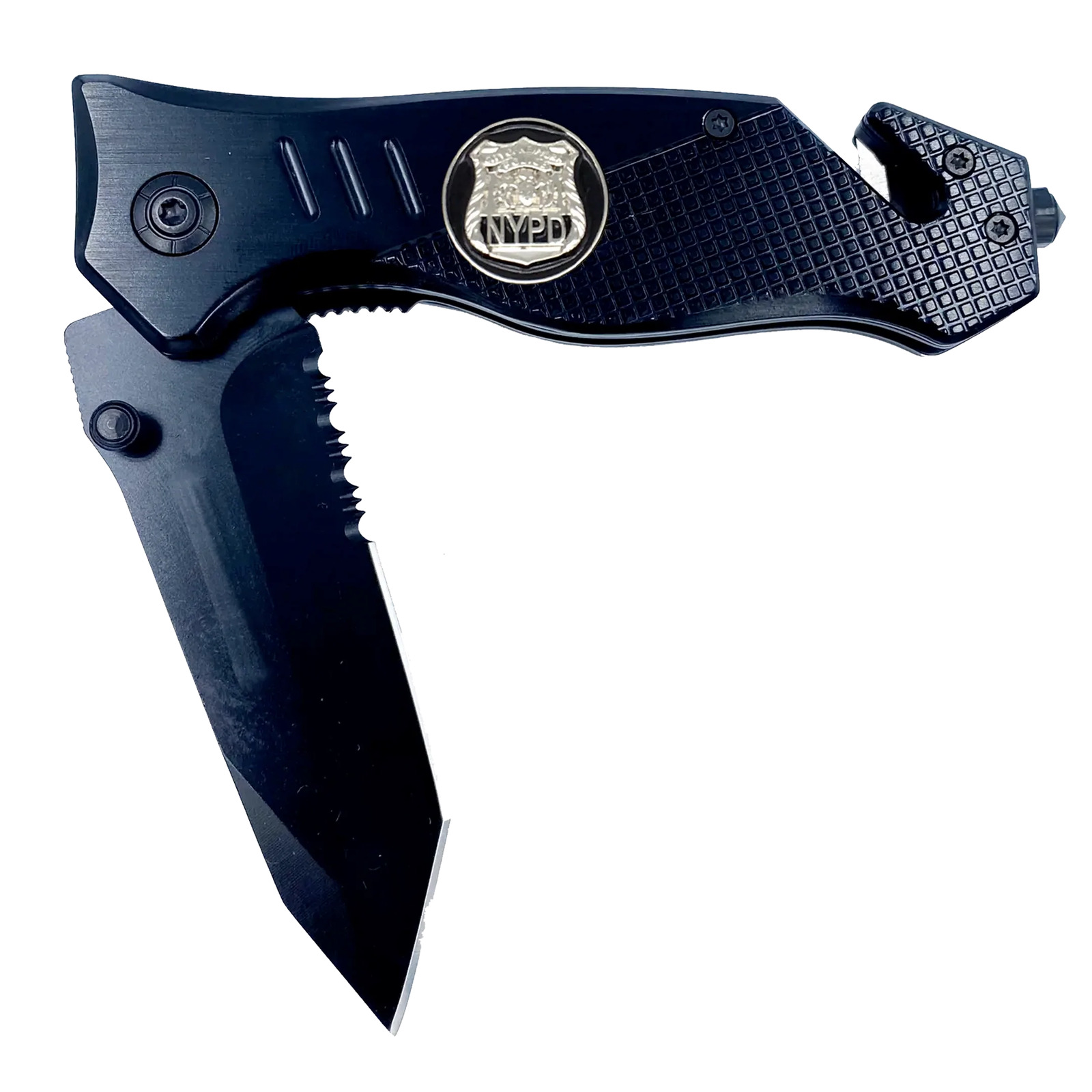 NYPD New York City Police Department Knife 3-in-1 Tactical Rescue knife tool wit