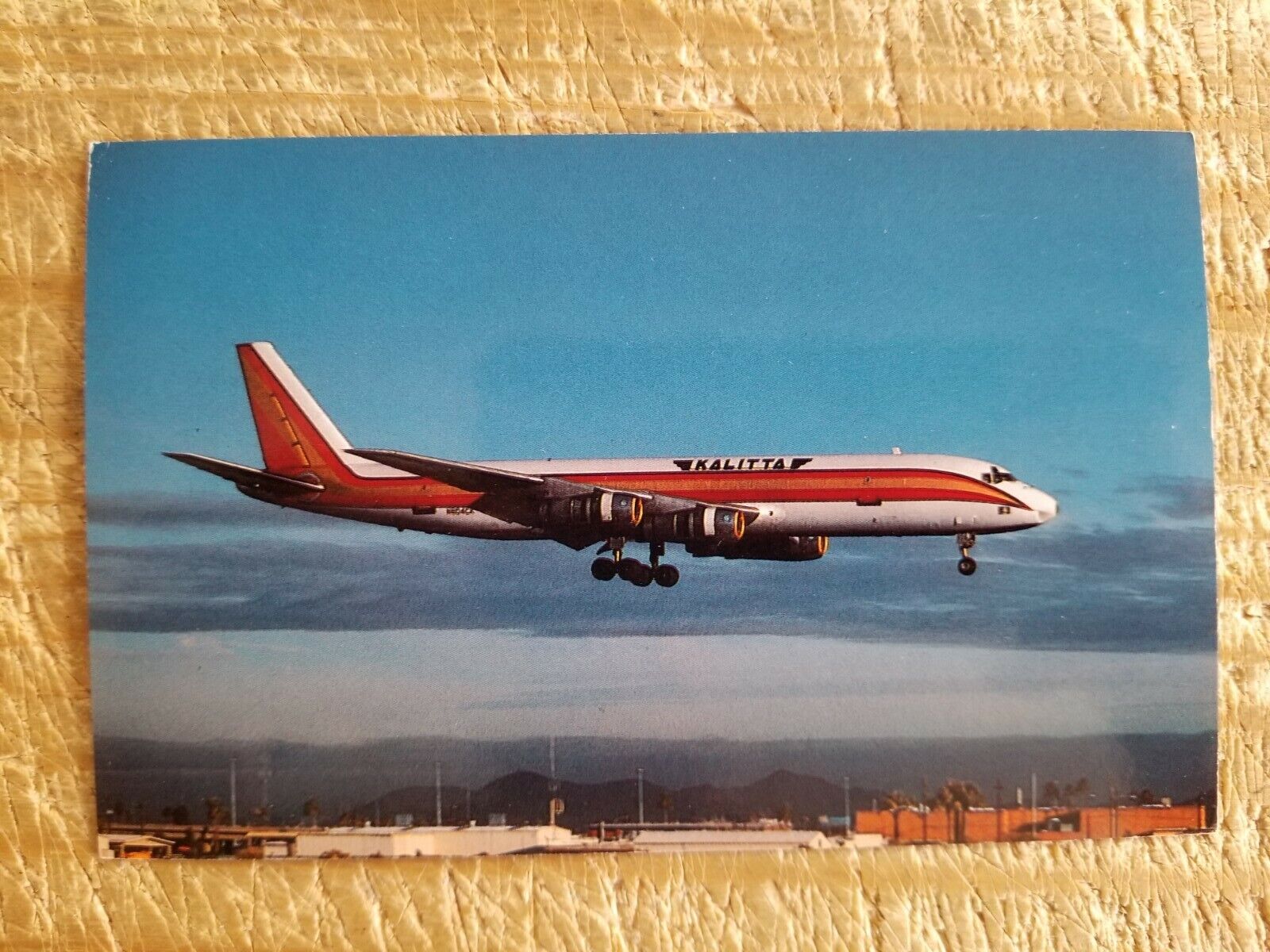 Connie Kalitta Services Airline,McDonnell Douglas DC8-51F.VTG UNUSED POSTCARD*P6